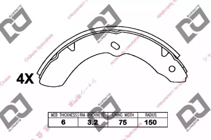 Комлект тормозных накладок DJ PARTS BS1317